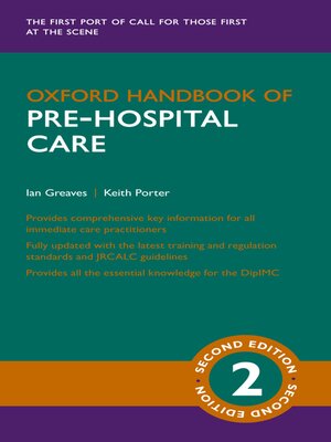 cover image of Oxford Handbook of Pre-hospital Care